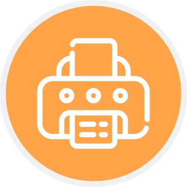 Satır Çemberi Basit Simgesi, Vektör Resmini Yazdır