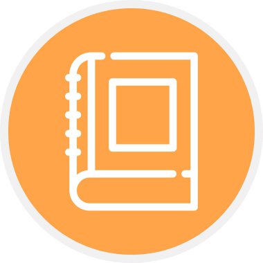 Günlük Satırı Çemberi Basit Simge, Vektör İllüstrasyonu