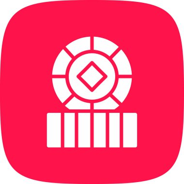 Kumarhane Çipi Basit Simge, Vektör İllüstrasyonu