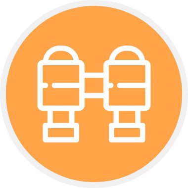 Dürbün Çizgisi Çemberi Basit Simge, Vektör Resimleri