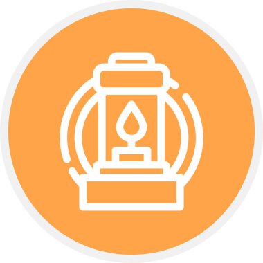 Fener Çizgisi Çemberi Basit Simge, Vektör İllüstrasyonu