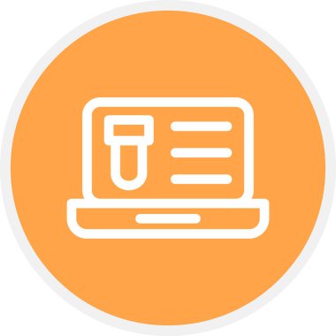 Test Satırı Çemberi Basit Simgesi, Vektör Resimleri