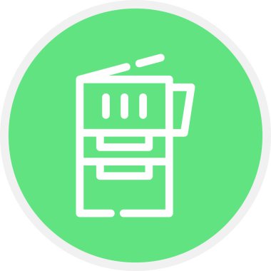 Makine Satırı Çemberi Basit Simge, Vektör Resmini Kopyala