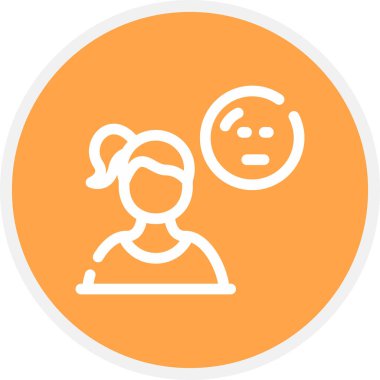 Meh Satır Çemberi Basit Simge, Vektör İllüstrasyonu