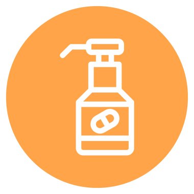 Jel Çizgisi Çemberi Basit Simge, Vektör İllüstrasyonu