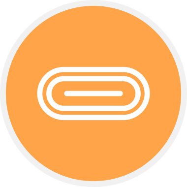 Bileklik Satırı Çemberi Basit Simge, Vektör İllüstrasyonu