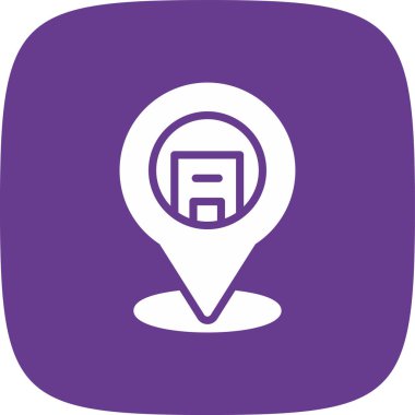 Konum basit simge, vektör illüstrasyonu