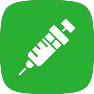 Enjeksiyon basit simgesi, vektör illüstrasyonu