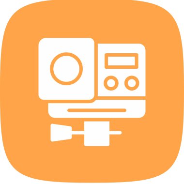 Eylem kamerası basit simgesi, vektör illüstrasyonu