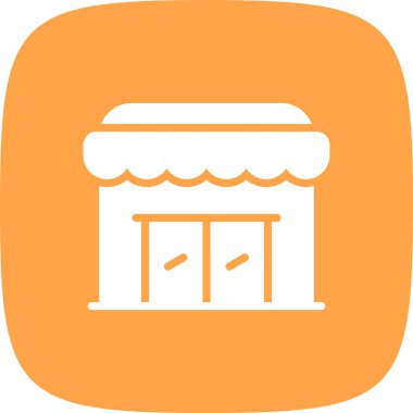 Dükkanı basit simgesi, vektör çizim