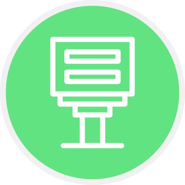 İşaret Çizgisi Çemberi Basit Simge, Vektör Resmini Durdur