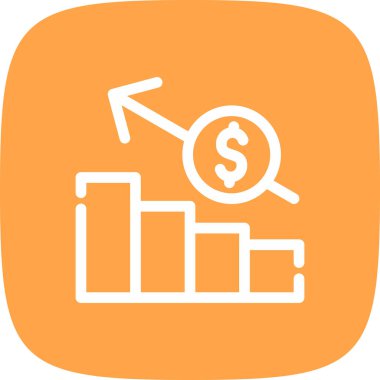 Çubuk Grafiği Basit Simgesi, Vektör İllüstrasyonu