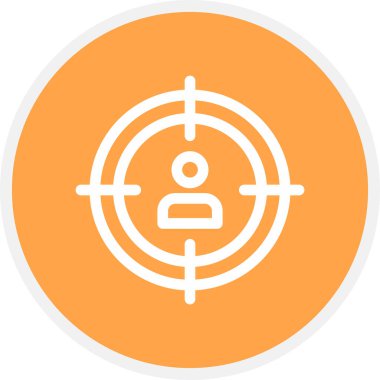 Hedef Satır Çemberi Basit Simge, Vektör Resimleri