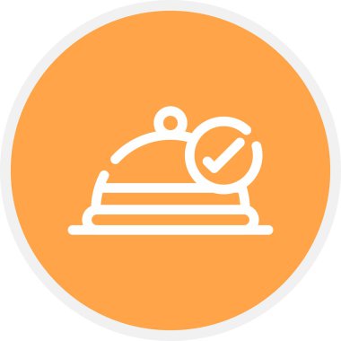 Güvenli Gıda Taşıma Hattı Çemberi Basit Simge, Vektör Resimleri