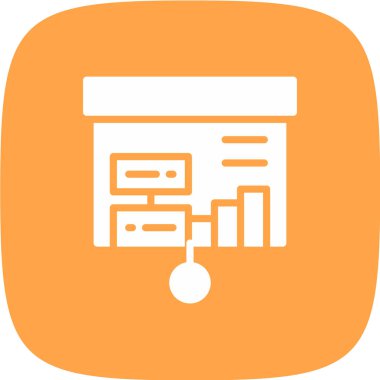 Veri Analizi basit simge, vektör illüstrasyonu