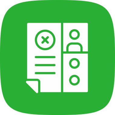 CV Reddet Basit Simge, Vektör İllüstrasyonu