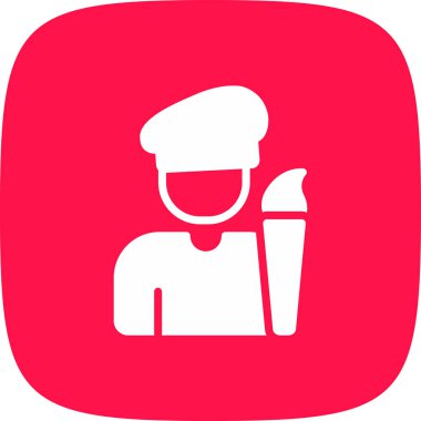 Sanatçı Simgesi, Vektör İllüstrasyonu