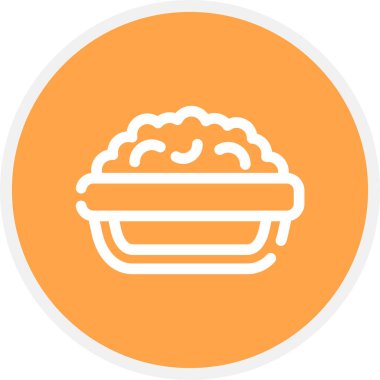 Mac N Peynir Hattı Çemberi Basit Simge, Vektör Resimleri