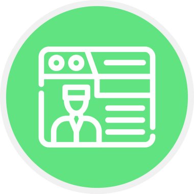 Belgelendirme Portal Satır Çemberi Basit Simge, Vektör Resimleri