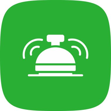 Otel Çanı Basit Simge, Vektör İllüstrasyonu