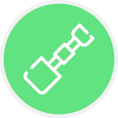 Kürek Çizgisi Çemberi Basit Simge, Vektör İllüstrasyonu