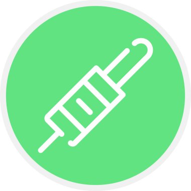 Ses Jack Satır Çemberi Basit Simge, Vektör İllüstrasyonu