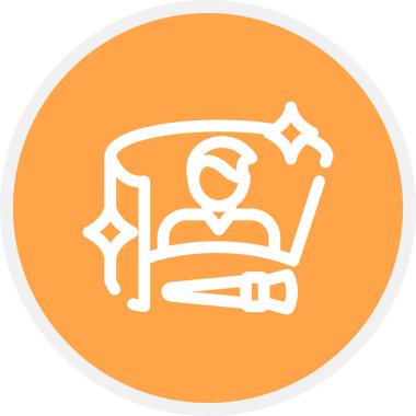 Sanal Yenilenme Hattı Çemberi Basit Simge, Vektör Resimleri