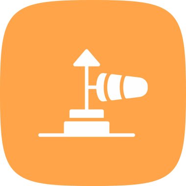 Windsock Basit Simgesi, Vektör İllüstrasyonu