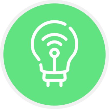 Akıllı Işık Çizgisi Çemberi Basit Simge, Vektör Resimleri