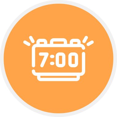 Alarm Satırı Çemberi Basit Simge, Vektör Resimleri