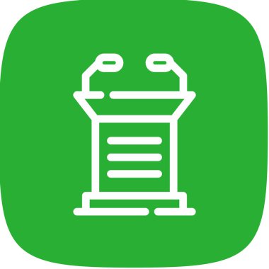 Lectern Basit Simgesi, Vektör İllüstrasyonu