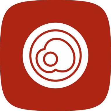 Kahvaltı Basit Simgesi, Vektör İllüstrasyonu