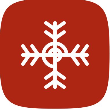 Kar tanesi basit simgesi, vektör çizim