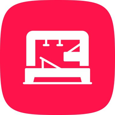 Pilates Kulesi Basit Simge, Vektör İllüstrasyonu