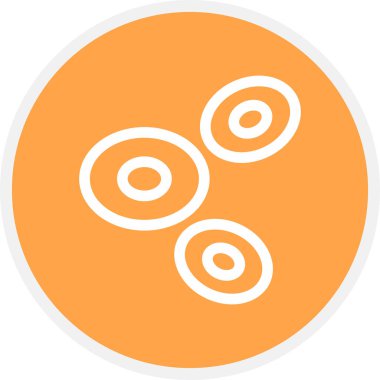 Hücre Çizgisi Çemberi Basit Simge, Vektör İllüstrasyonu