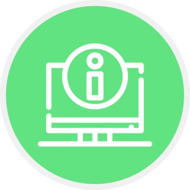 Dijital Bilgi Satırı Çemberi Basit Simge, Vektör Resimleri