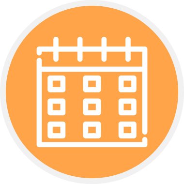 Olay Satırı Çemberi Basit Simge, Vektör İllüstrasyonu