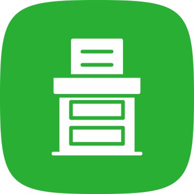 Kabine basit simgesi, vektör illüstrasyonu