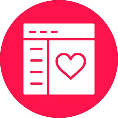 kalp web simgesi vektör illüstrasyonu