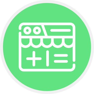 Tıbbi Ticari İnternet Sitesi Hat Çemberi Basit Simge, Vektör Resimleri