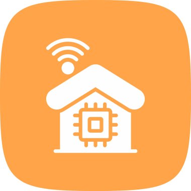 Akıllı Çip Basit Simge, Vektör İllüstrasyonu