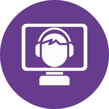 Kulaklık. Web simgesi basit illüstrasyon