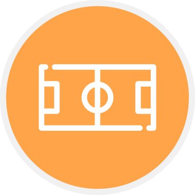 Futbol Sahası Çemberi Basit Simge, Vektör Resimleri
