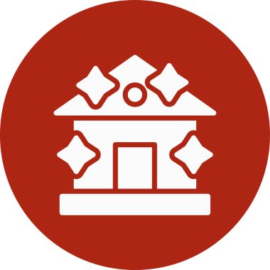 Bina. Web simgesi basit illüstrasyon