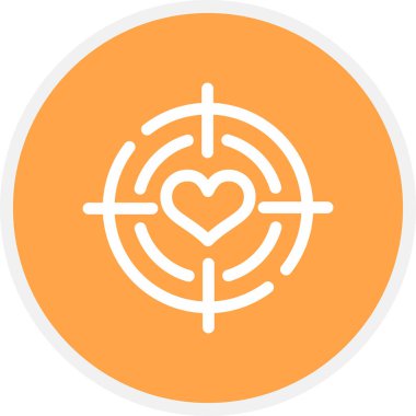 Hedef Satır Çemberi Basit Simge, Vektör Resimleri