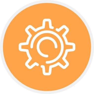 Satır Çemberi Basit Simgesi, Vektör Resimleri Ayarlanıyor