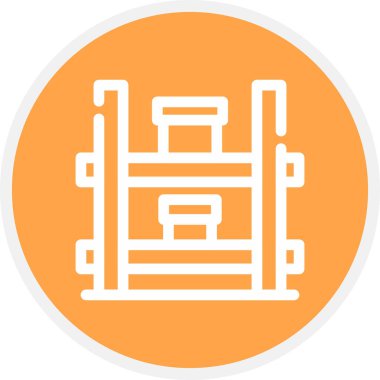 Hisse Satırı Çemberi Basit Simge, Vektör Resimleri