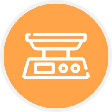 Gıda Ölçek Çizgisi Çemberi Basit Simge, Vektör Resimleri