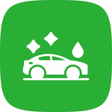 Araba Yıka basit simgesi, vektör illüstrasyonu