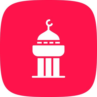 Minaret Basit Simgesi, Vektör İllüstrasyonu